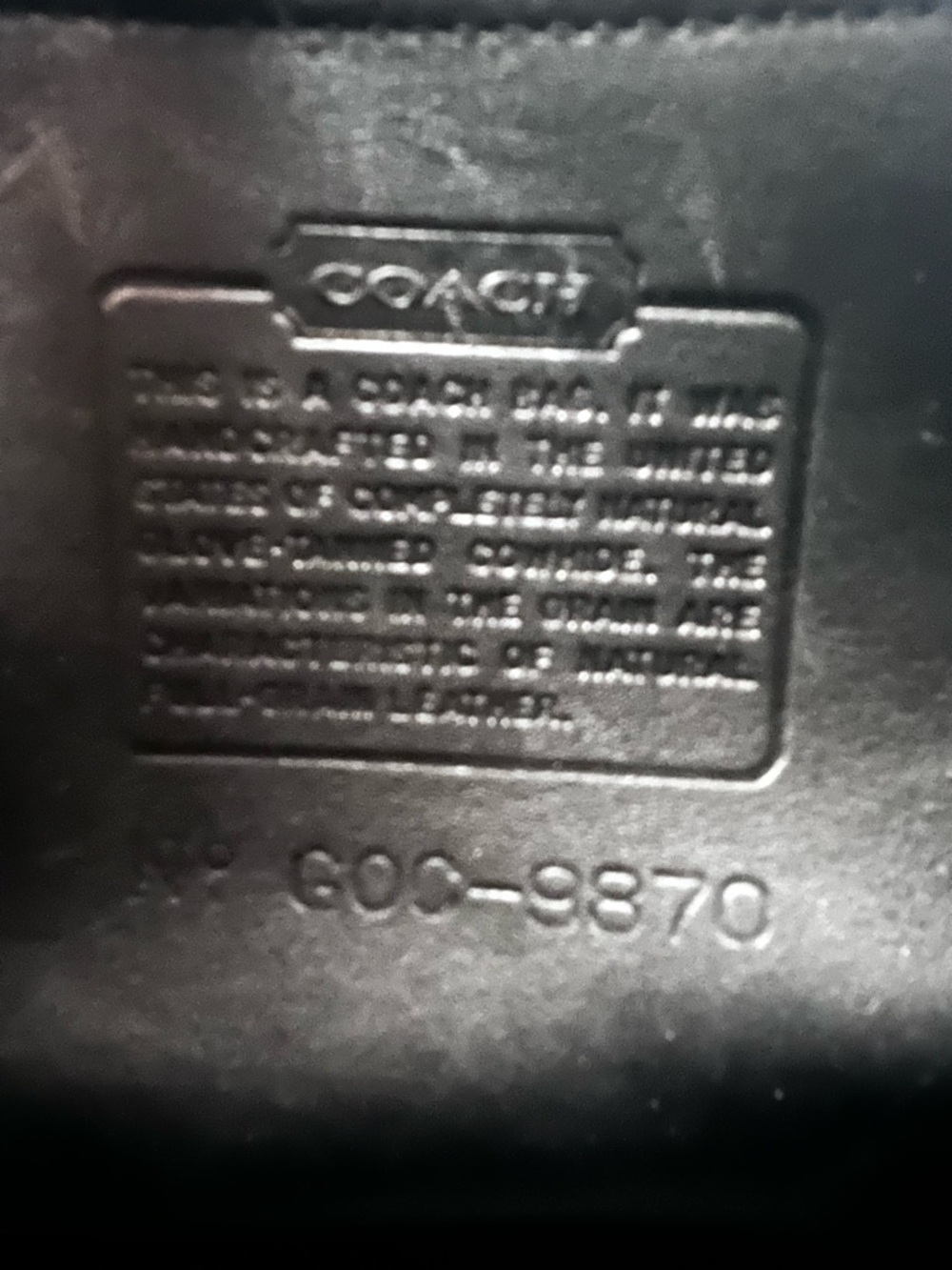 *Never Used* Vintage Coach Court Bag - Black Leather - 9870 - Picture 3 of 14